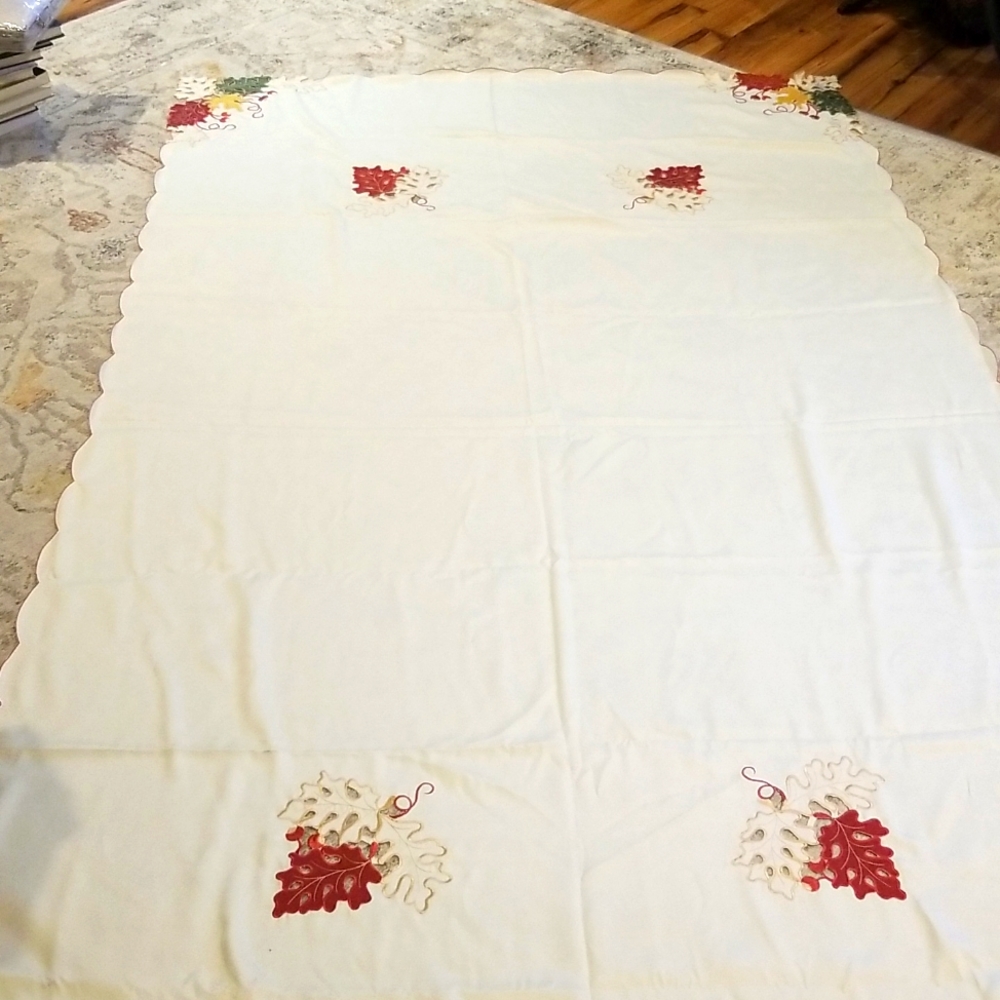 Croft&Barrow Autumn table linen set  tablecloth, 60"x100", 6 placemats/napkins